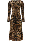 Dolce & Gabbana Brown Viscose Midi Dress
