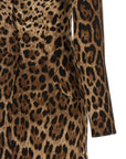 Dolce & Gabbana Brown Viscose Midi Dress
