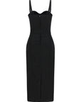 Dolce & Gabbana Black Acetate Midi Dress