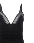 Dolce & Gabbana Black Polyamide Midi Dress