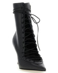 LE SILLA Black Lamb Leather Ankle Boots