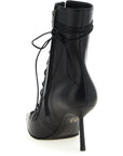 LE SILLA Black Lamb Leather Ankle Boots