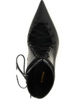 LE SILLA Black Lamb Leather Ankle Boots