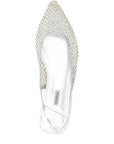 LE SILLA Silver Polyester Ballet Flats
