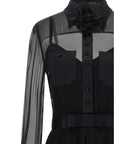 Dolce & Gabbana Black Silk Midi Dress