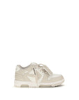 Off-White Beige Calf Leather Bos Taurus Low Top Sneakers