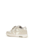 Off-White Beige Calf Leather Bos Taurus Low Top Sneakers
