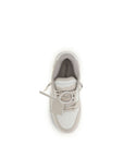 Off-White Beige Calf Leather Bos Taurus Low Top Sneakers