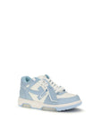 Off-White Blue Calf Leather Bos Taurus Sneakers