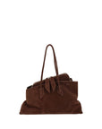 The Attico Brown Calf Leather Bos Taurus Shoulder Bag