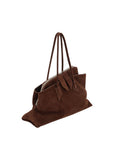 The Attico Brown Calf Leather Bos Taurus Shoulder Bag