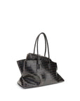The Attico Black Calf Leather Bos Taurus Shoulder Bag