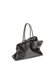 The Attico Black Calf Leather Bos Taurus Shoulder Bag