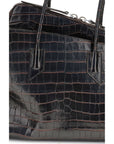 The Attico Black Calf Leather Bos Taurus Shoulder Bag
