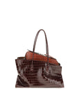 The Attico Bordeaux Calf Leather Bos Taurus Shoulder Bag