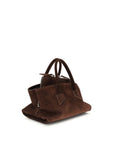 The Attico Brown Calf Leather Bos Taurus Shoulder Bag