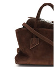 The Attico Brown Calf Leather Bos Taurus Shoulder Bag