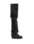 The Attico Black Polyurethane Over The Knee