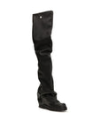 The Attico Black Polyurethane Over The Knee
