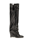 The Attico Black Calf Leather Bos Taurus Ankle Boots