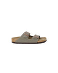 Birkenstock Gray Leather Flat Sandals