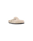 Birkenstock Beige Suede Leather Clogs