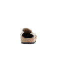 Birkenstock Beige Suede Leather Clogs