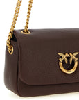 PINKO Brown Lamb Leather Shoulder Bag