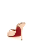 Christian Louboutin Gold Calfskin Stiletto Heel Sandals