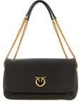 PINKO Brown Lamb Leather Shoulder Bag