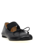 MM6 Maison Margiela Black Leather Ballet Flats