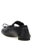 MM6 Maison Margiela Black Leather Ballet Flats