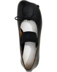 MM6 Maison Margiela Black Leather Ballet Flats