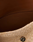 Saint Laurent Beige Raffia Shoulder Bag