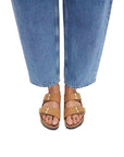 Birkenstock Brown Leather Flat Sandals