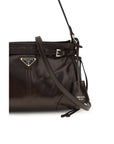 Prada Brown Calf Leather Bos Taurus Handbag