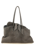 The Attico Gray Bovine Leather Shoulder Bag