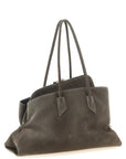 The Attico Gray Bovine Leather Shoulder Bag