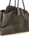 The Attico Gray Bovine Leather Shoulder Bag