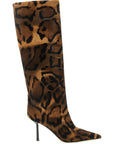 LE SILLA Brown Calfskin Over The Knee
