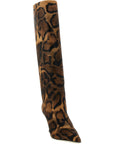 LE SILLA Brown Calfskin Over The Knee