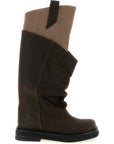 The Attico Brown Calf Leather Bos Taurus Over The Knee