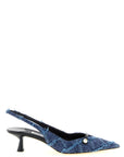 Jimmy Choo Multicolor Tencel Mid Heel Pumps