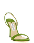 Jimmy Choo Bicolor Leather Stiletto Heel Sandals