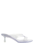 Jimmy Choo Silver Rubber Flat Sandals