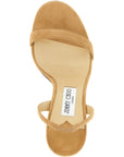Jimmy Choo Beige Leather Stiletto Heel Sandals