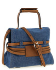 Moschino Blue Cotton Handbag