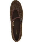 LE SILLA Brown Polyamide Ballet Flats