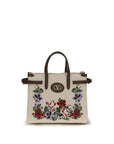 Valentino Garavani Beige Linen Shoulder Bag