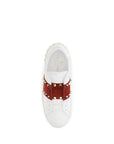 Valentino Garavani White Calf Leather Bos Taurus Low Top Sneakers